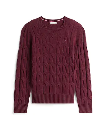 TOMMY HILFIGER | Pullover | dunkelrot